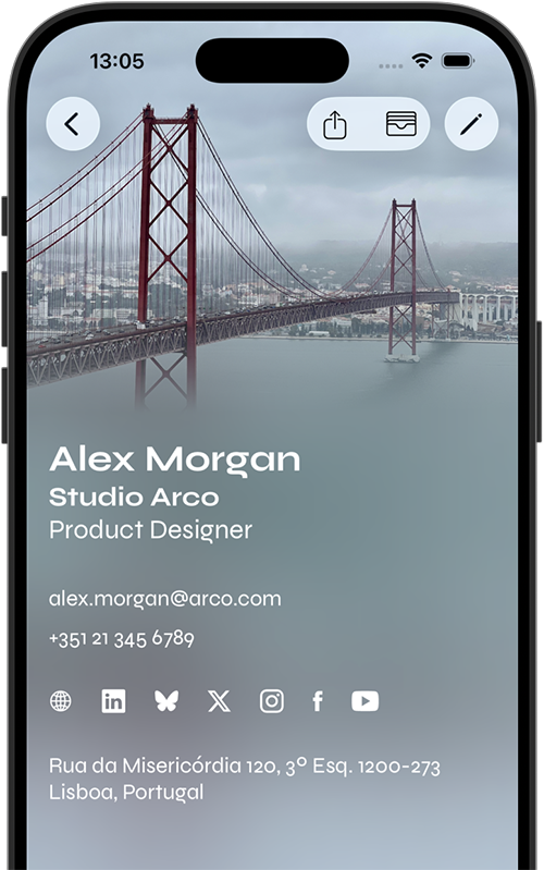 Minimal business card template preview in business card SimpleApp
